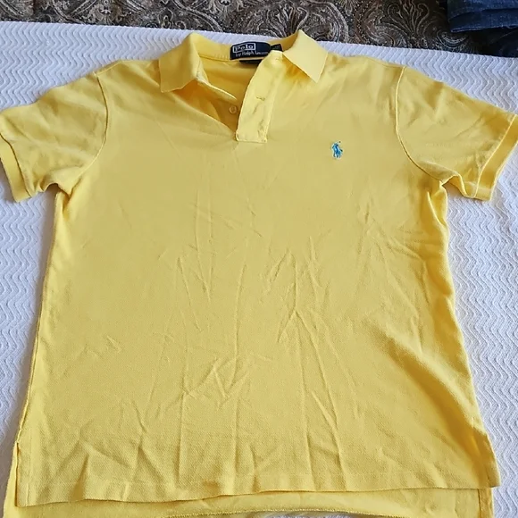 Polo by Ralph Lauren Yellow Cotton Pique Polo Shirt - Picture 1 of 2